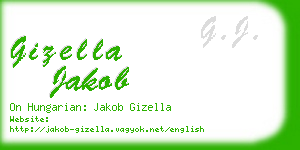 gizella jakob business card